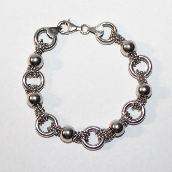 Jewelry - Sterling Silver Ring and Ball Link Bracelet
